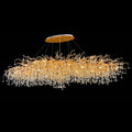 Le Saint Branch Brass Linear Teardrop Chandelier by Bling Lighting Studio