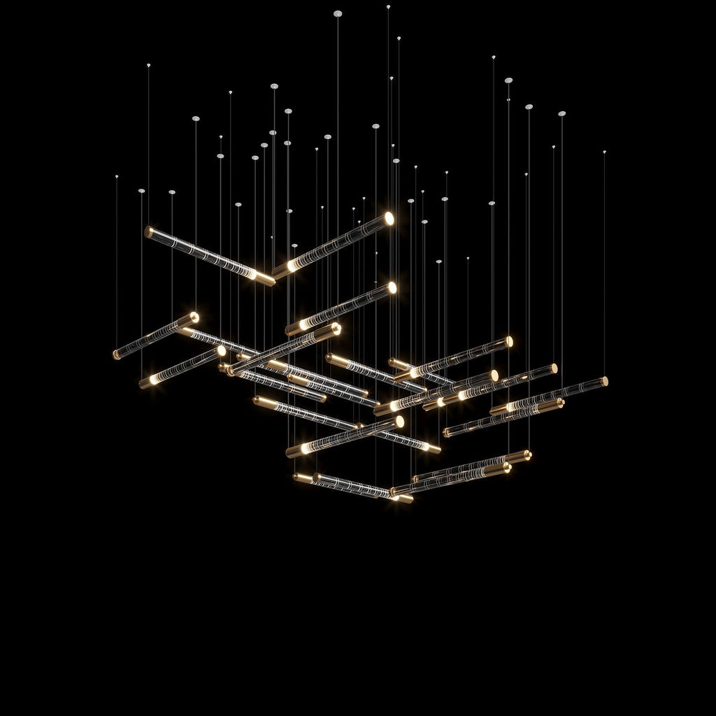 Linear Spark Scatter Chandelier