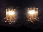 Murano Wall Lamp | 10 Yellow Petal Glass | Set of 2