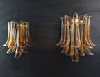 Murano Wall Lamp | 10 Yellow Petal Glass | Set of 2
