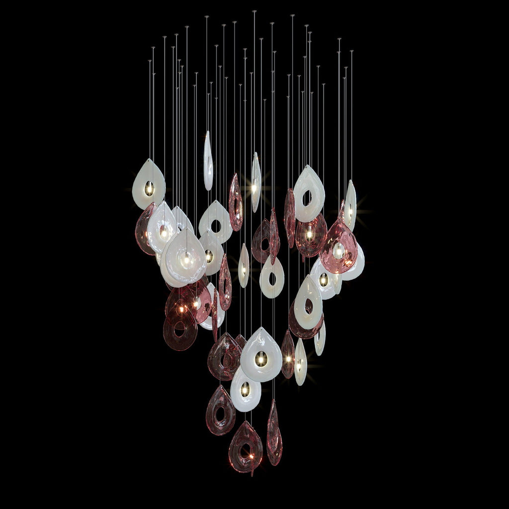 Green Halo Drop Chandelier