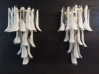 Murano Wall Lamp | 16 White Petal Glass | Set of 2