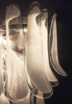 Murano Wall Lamp | 16 White Petal Glass | Set of 2