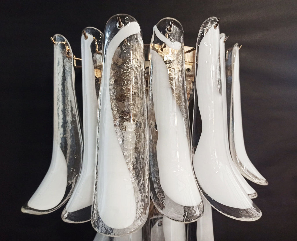 Murano Wall Lamp | 16 White Petal Glass | Set of 2