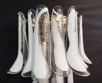 Murano Wall Lamp | 16 White Petal Glass | Set of 2