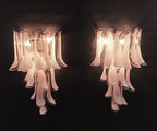Murano Wall Lamp | 16 Pink Petal Glass | Set of 2