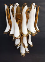 Murano Wall Lamp | 16 Caramel-Coloured Petal Glass | Set of 2