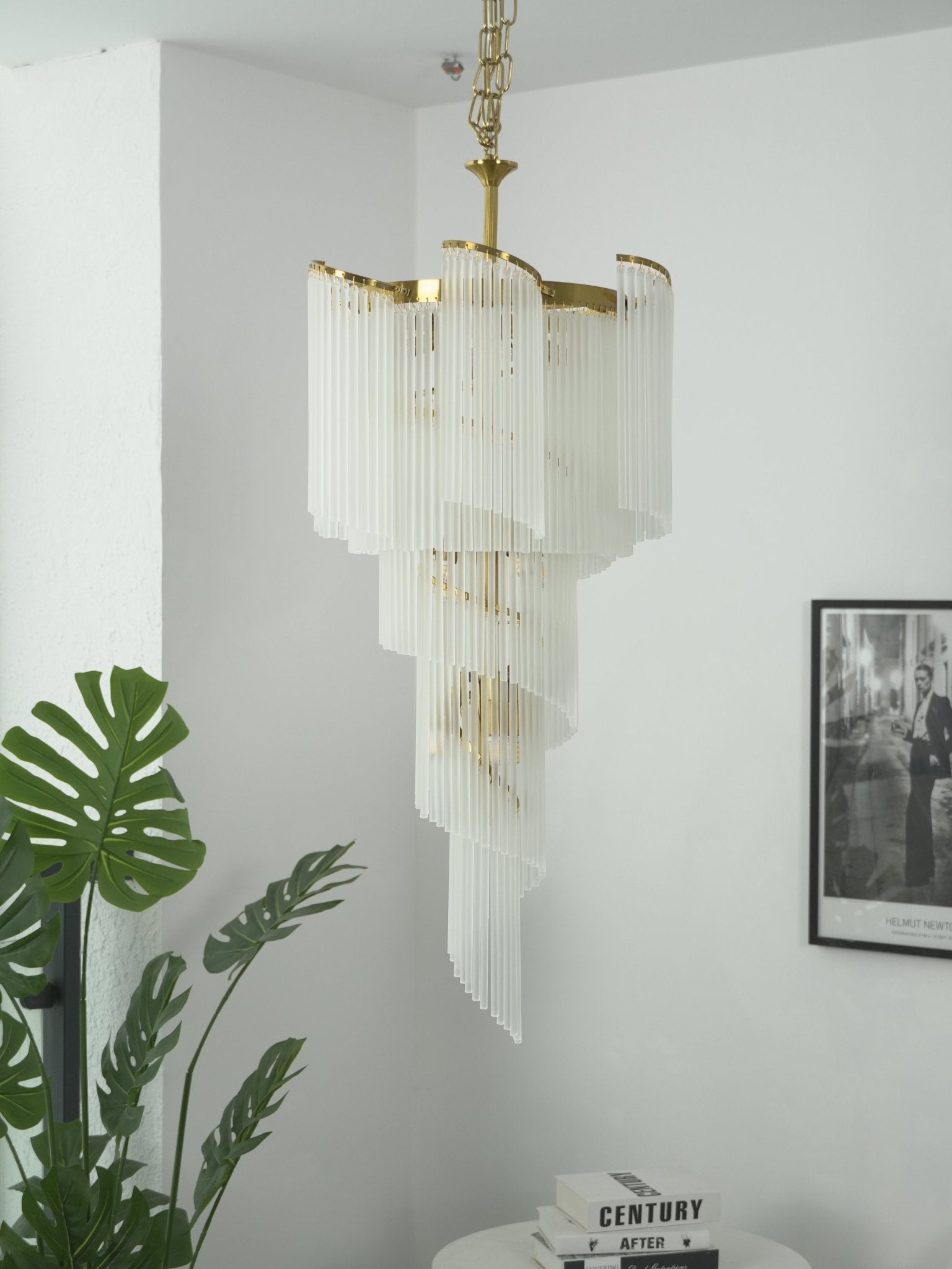 Modern Layered Pendant Chandelier material and finish detail