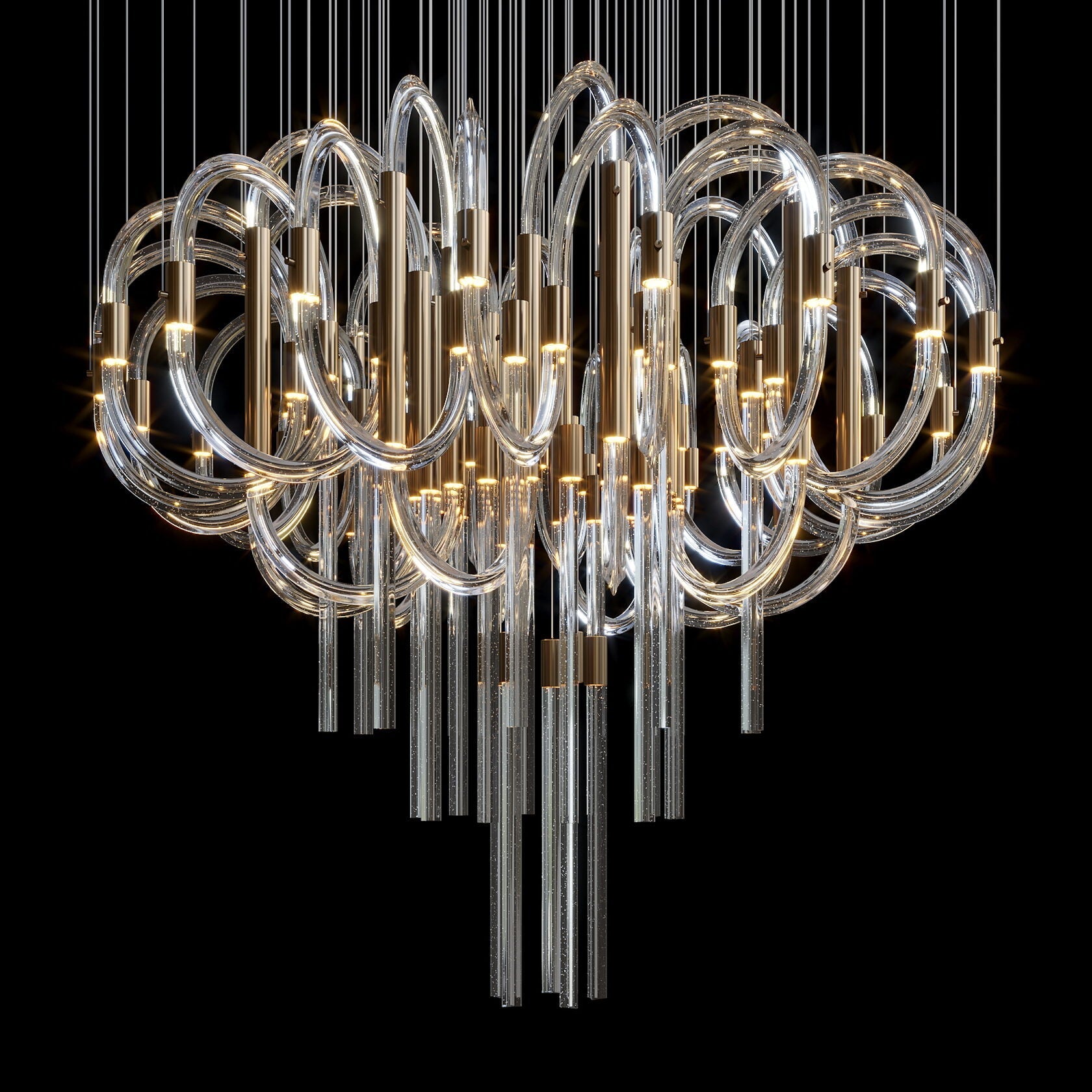 Crystal Ring Rain Chandelier
