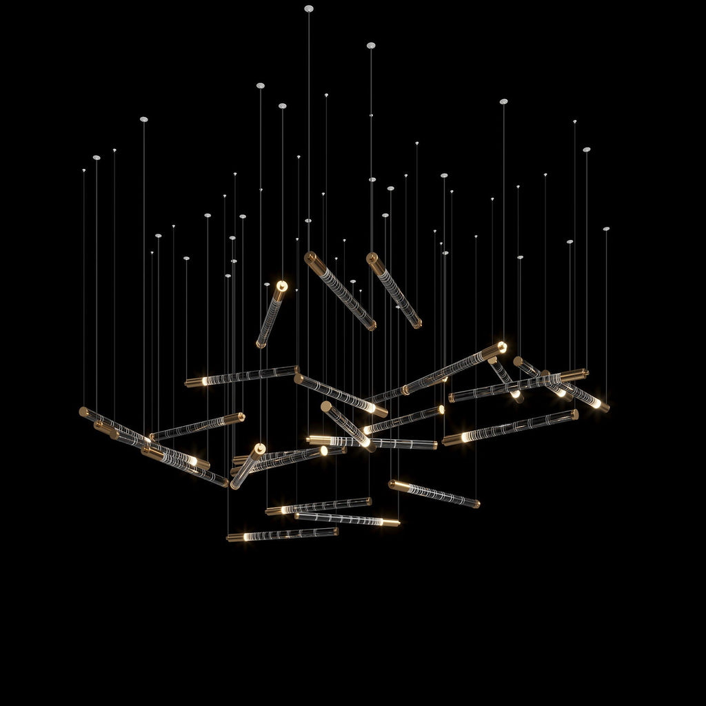 Linear Spark Scatter Chandelier