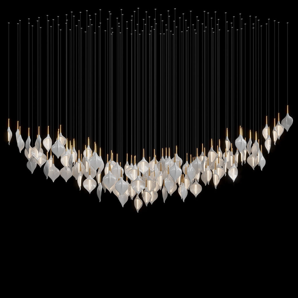Gold Petal Cluster Chandelier