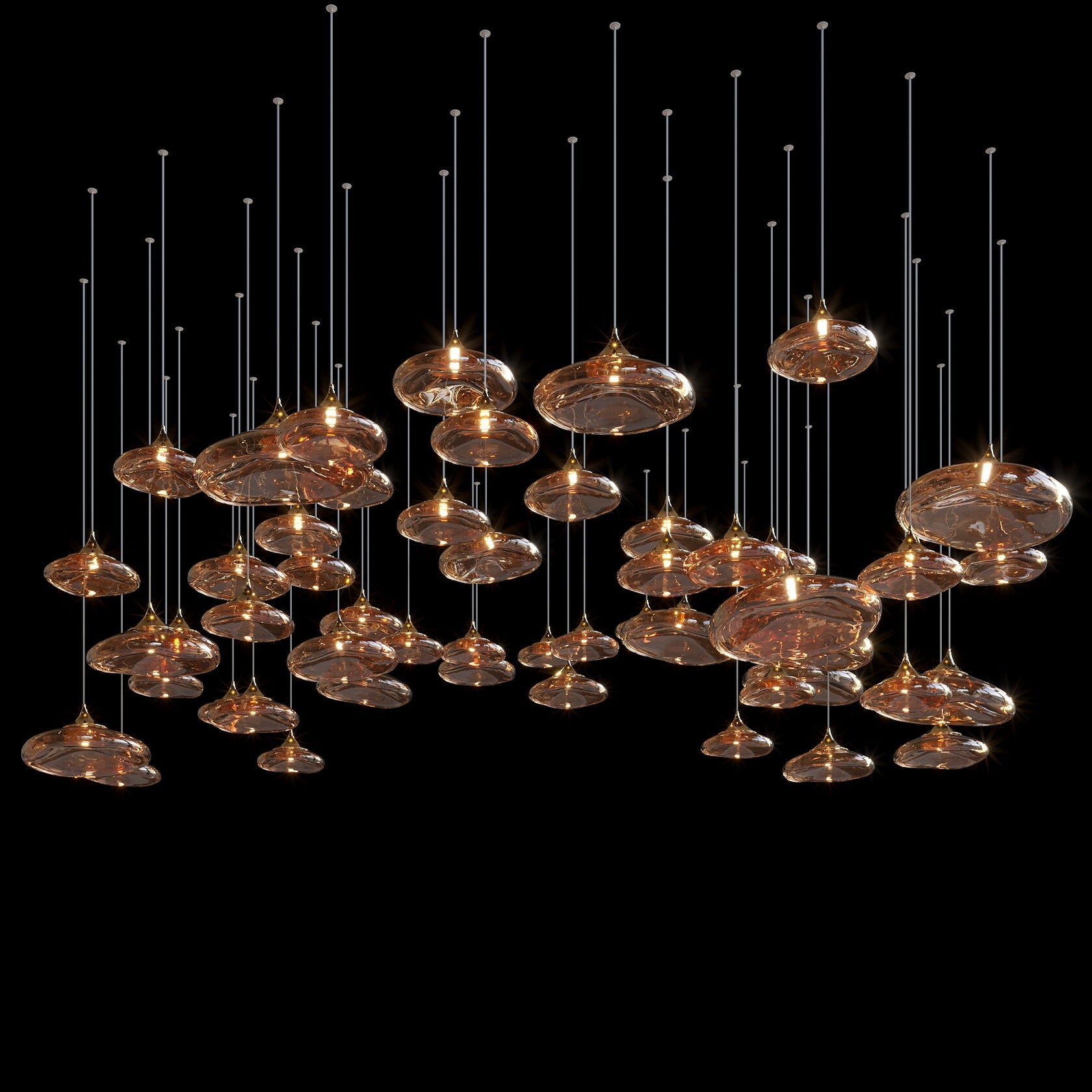 Smoke Saucer Drift Chandelier