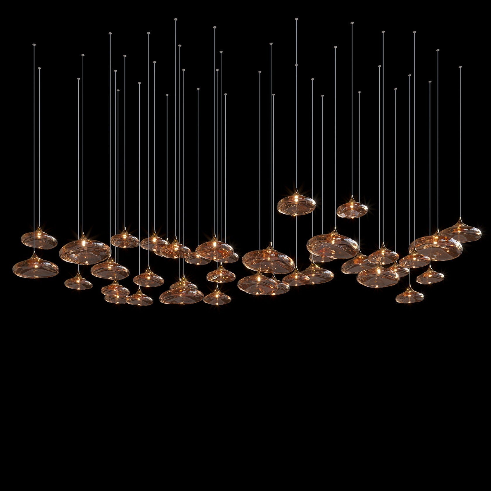 Smoke Saucer Drift Chandelier