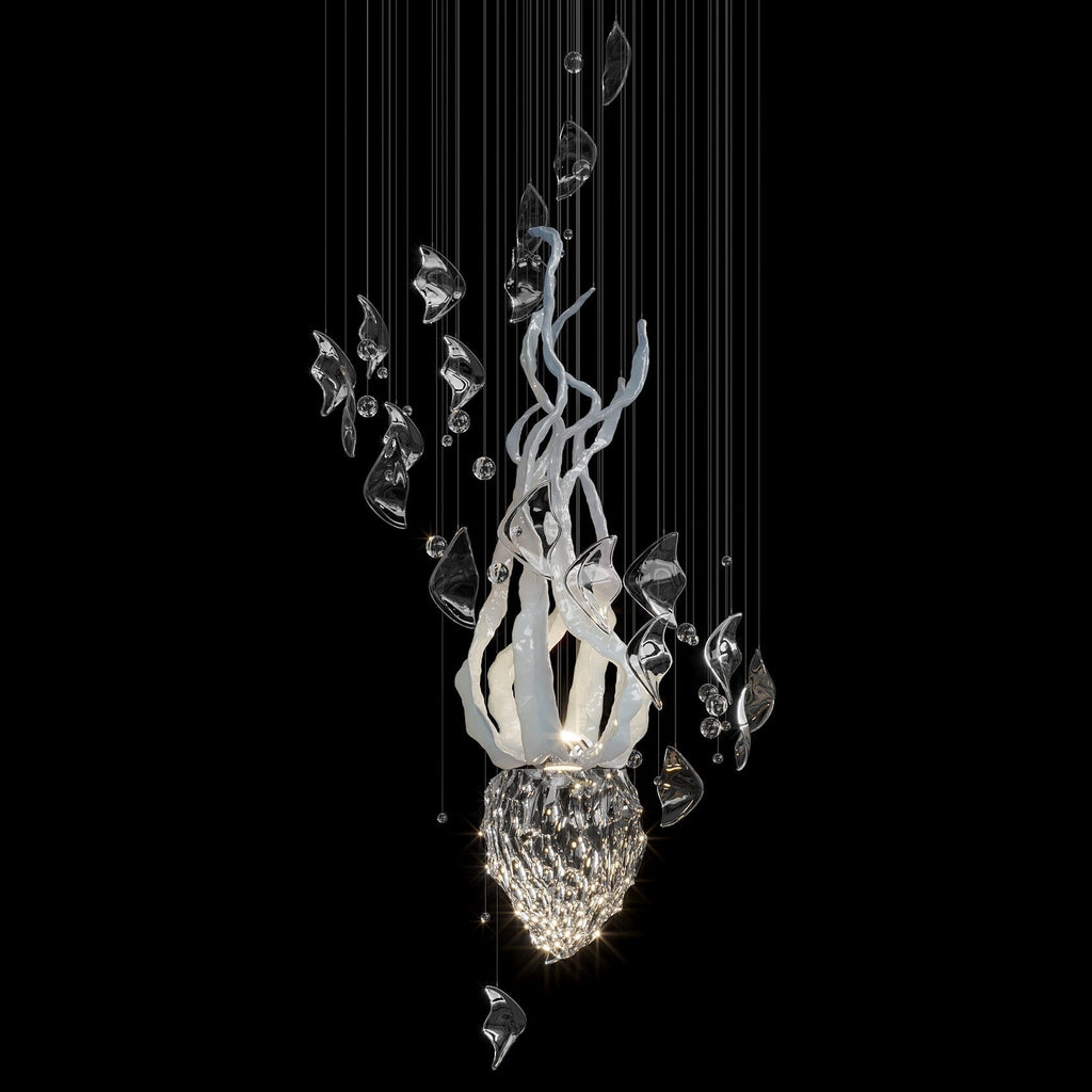 Green Sea Reed Chandelier