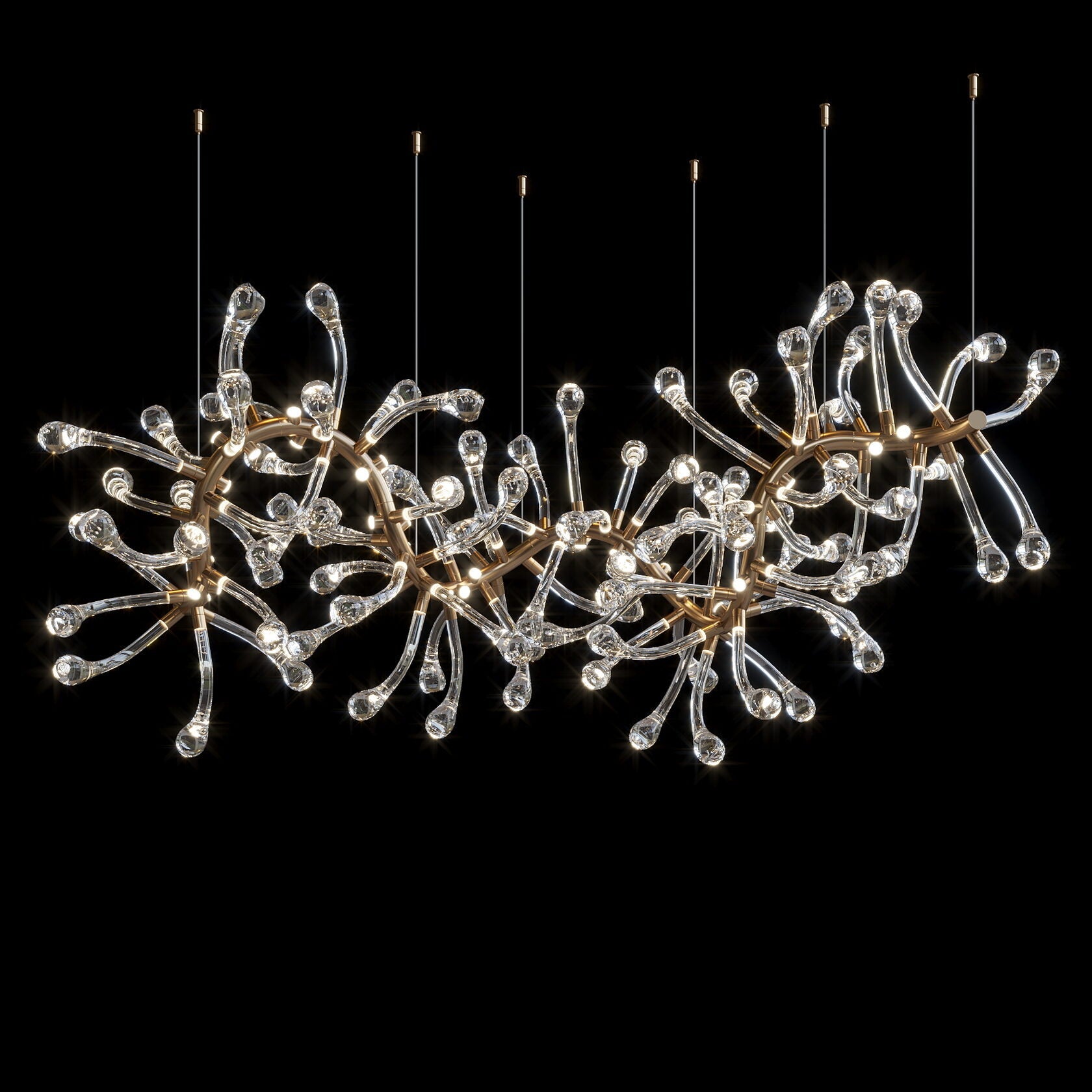 Crystal Tendril Vine Chandelier