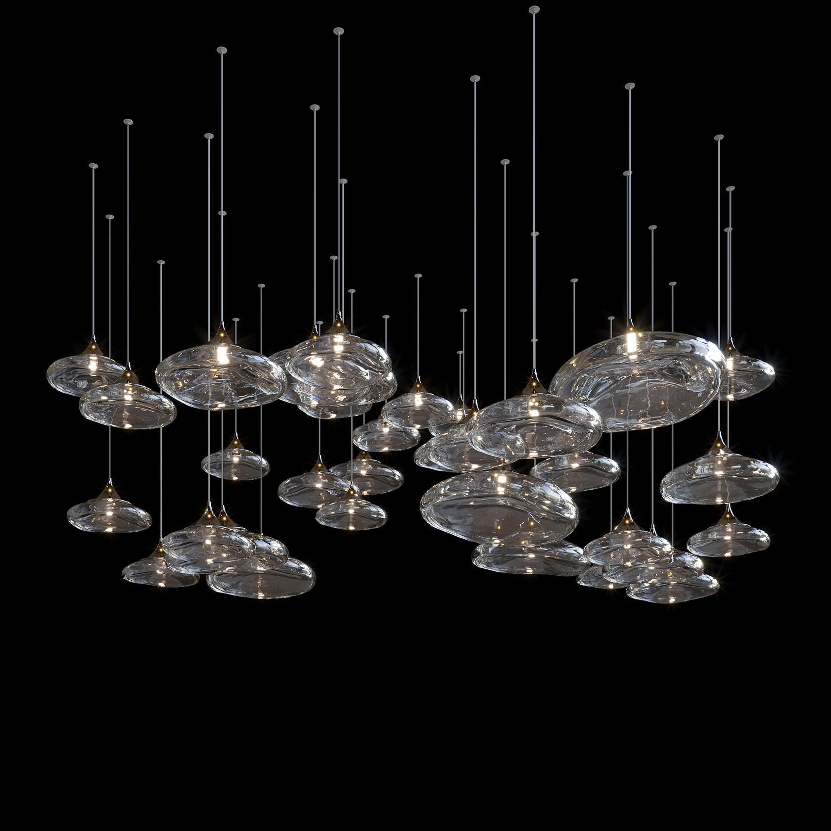 Smoke Saucer Drift Chandelier