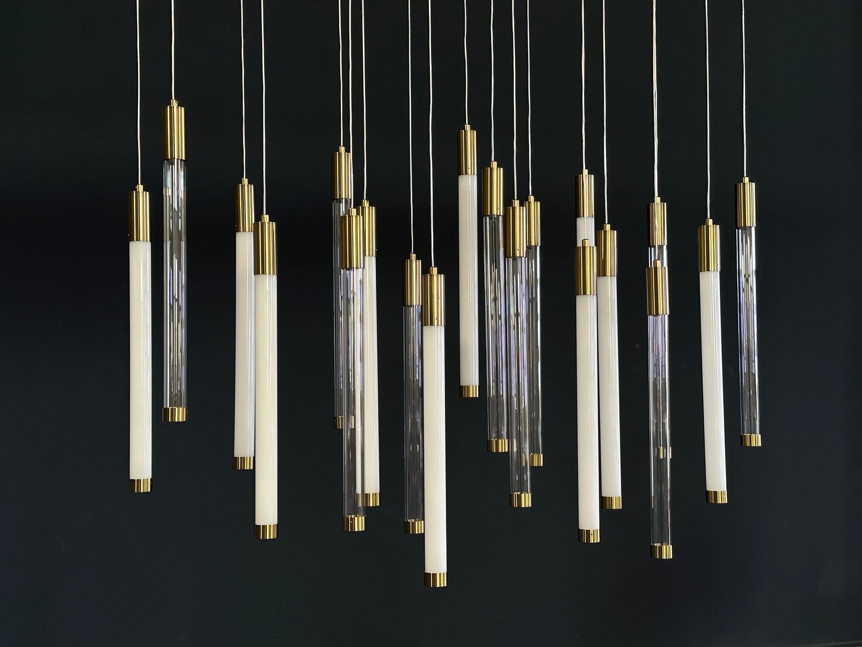 Linear Tube Rain Chandelier