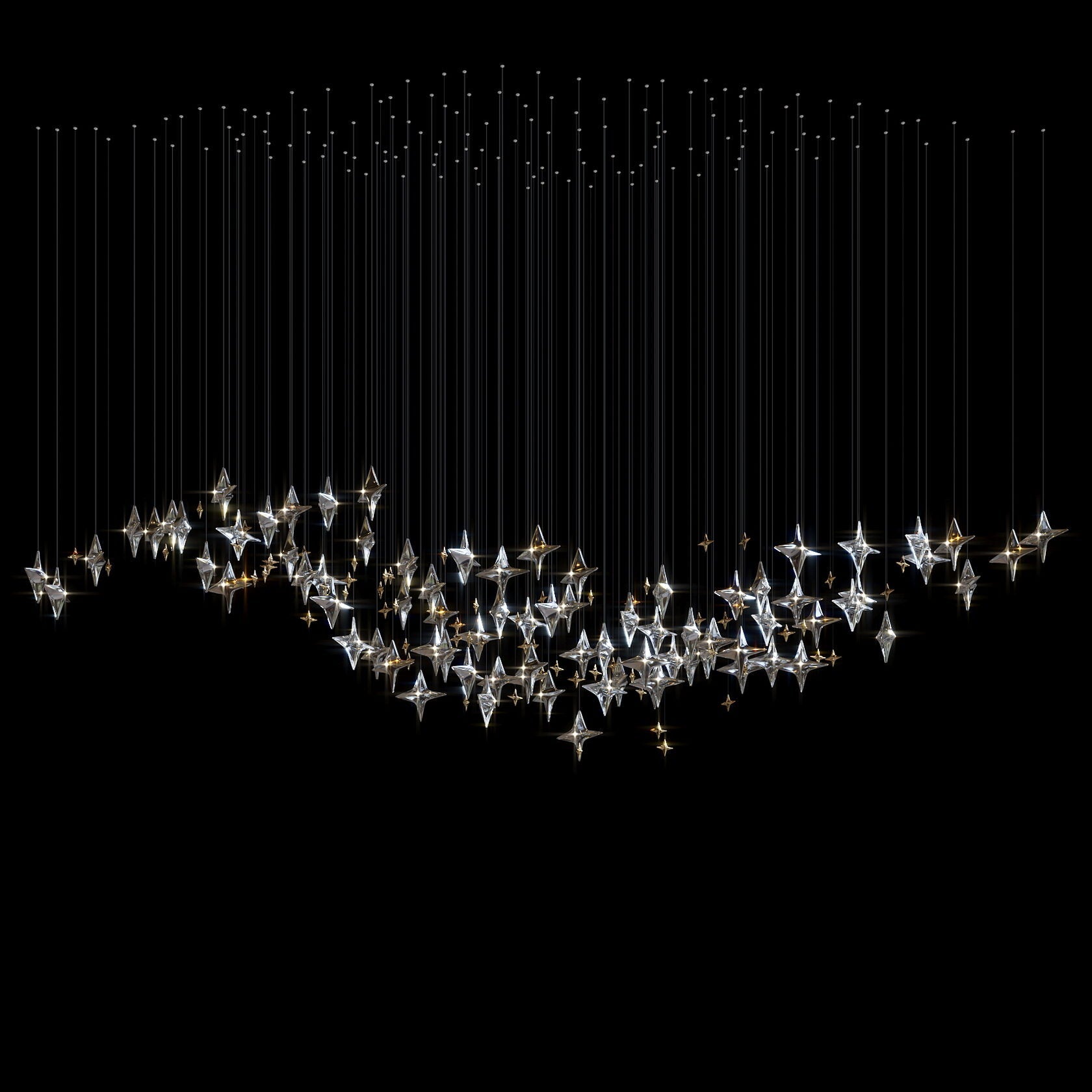 Crystal Star Constellation Chandelier