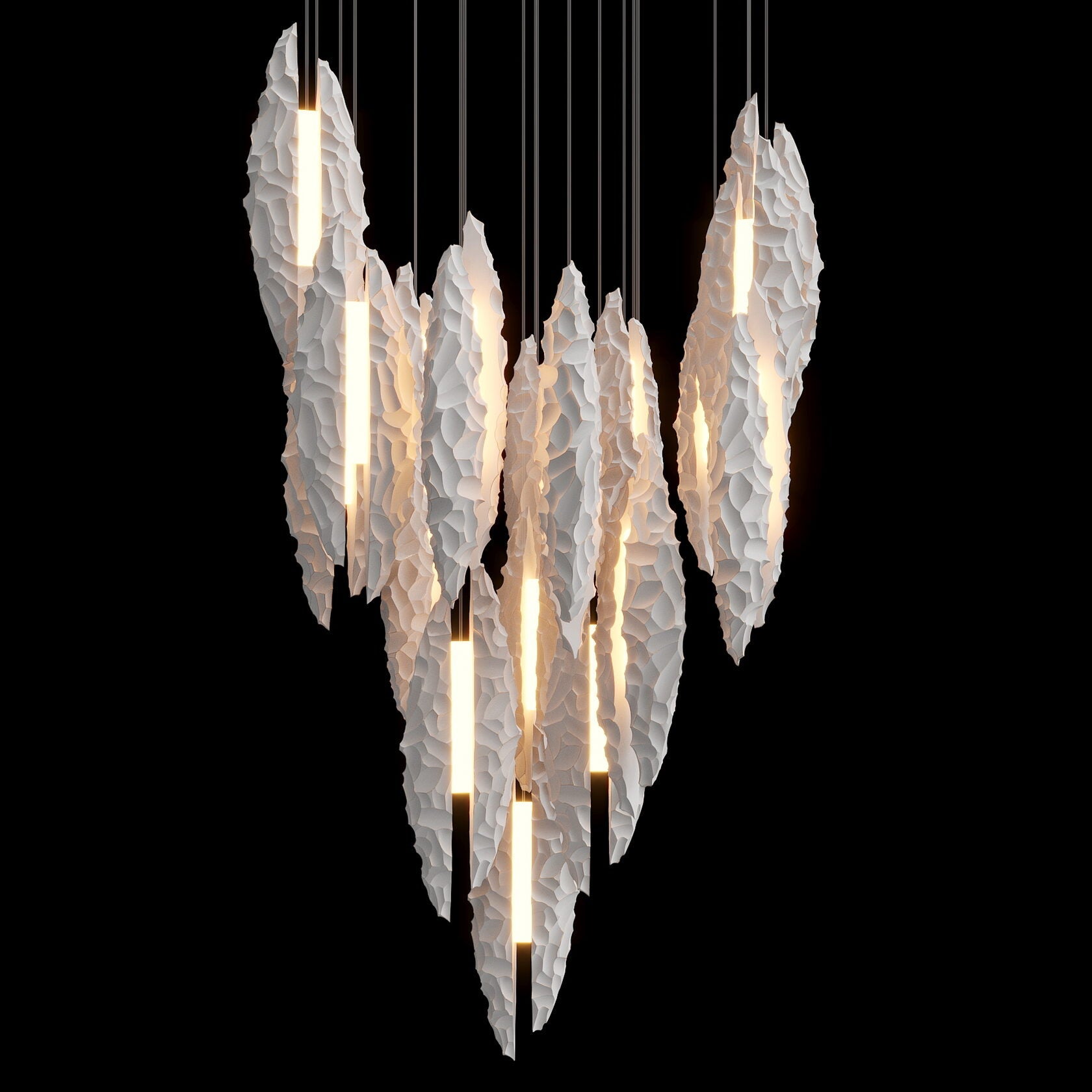 Silver Ice Shard Chandelier