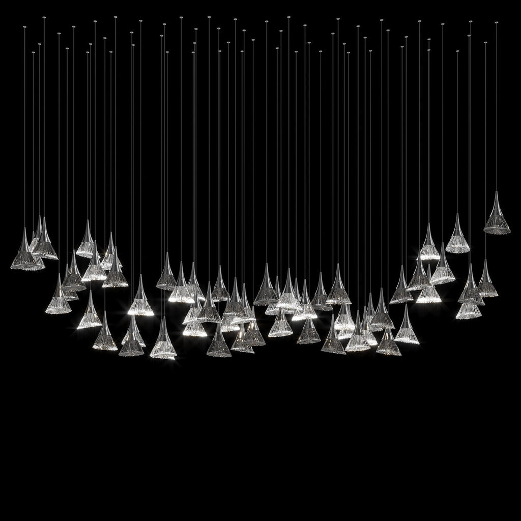 Crystal Fringe Cone Chandelier