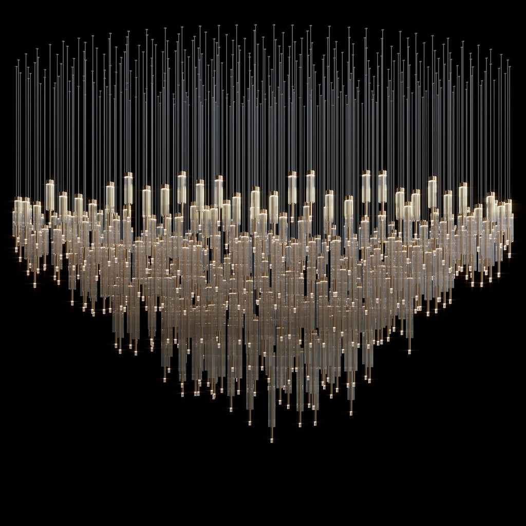 Crystal Tube Rain Chandelier