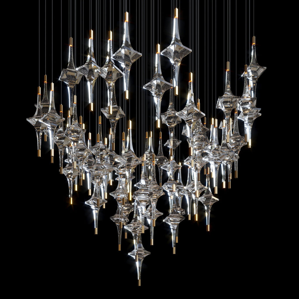Crystal Diamond Rain Chandelier