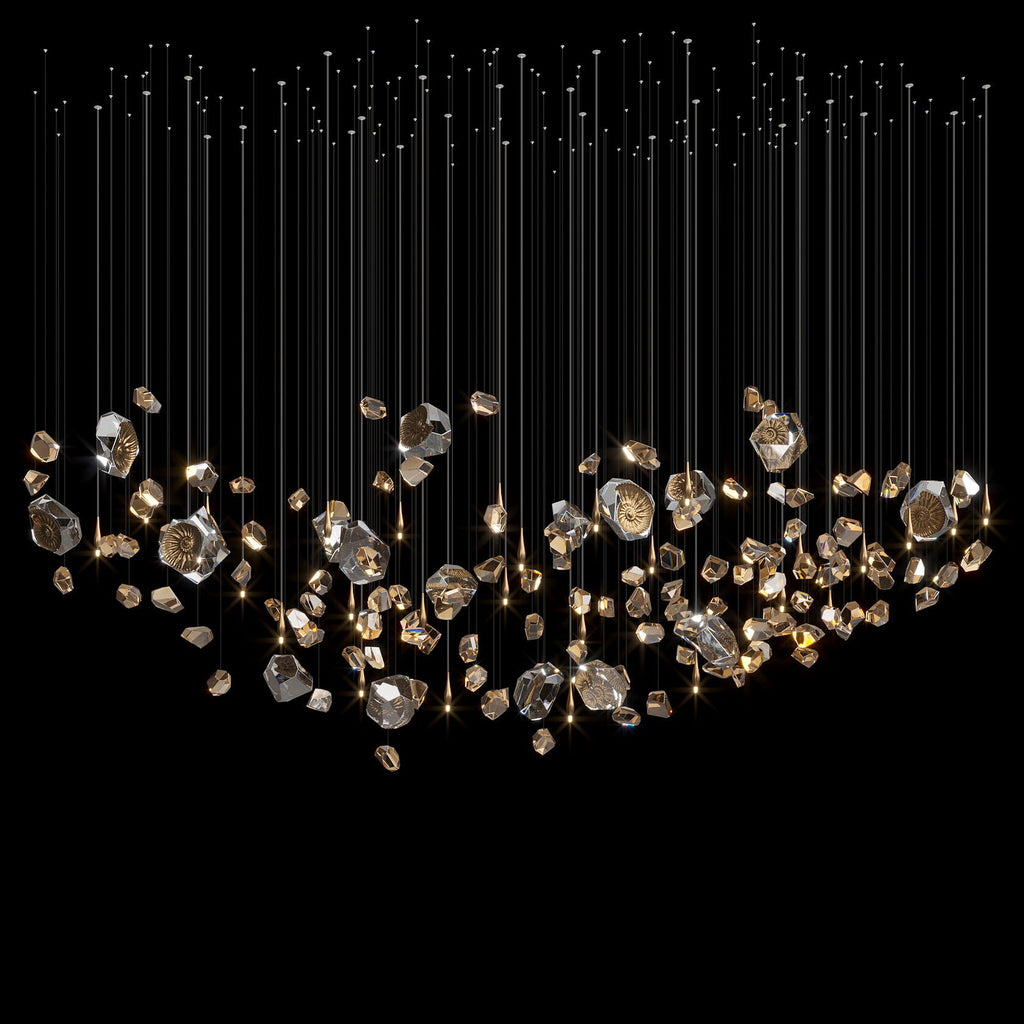 Champagne Crystal Meteor Chandelier