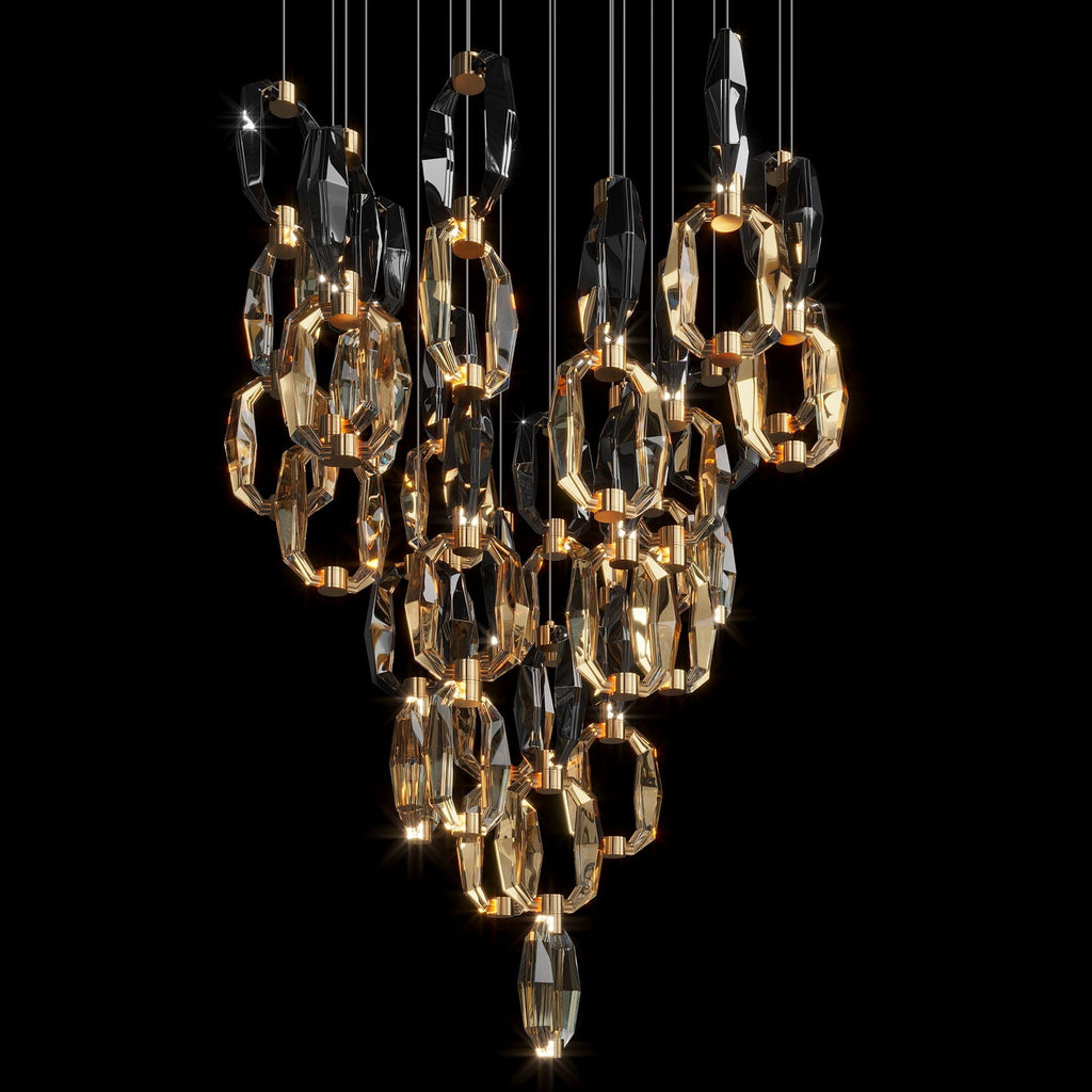 Violet Crystal Link Chandelier