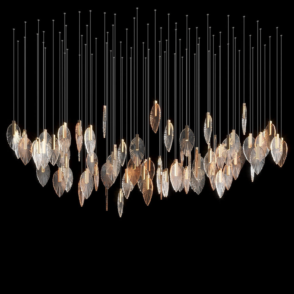 Crystal Leaf Veil Chandelier