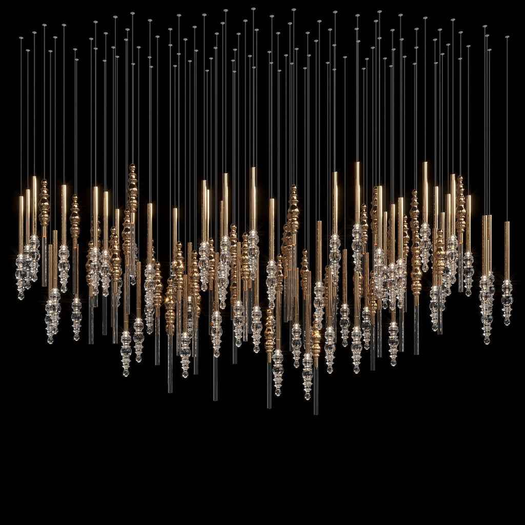 Crystal Totem Cascade Chandelier
