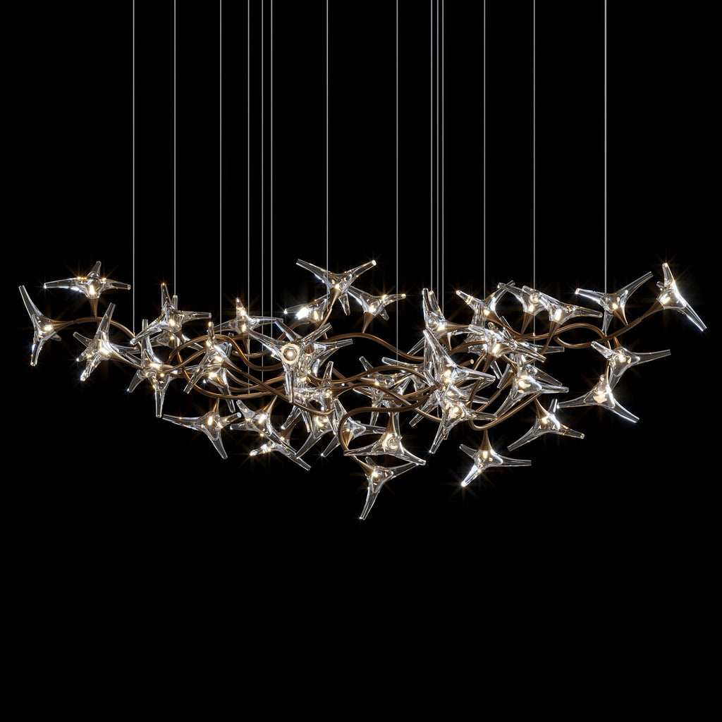 Crystal Star Vine Chandelier