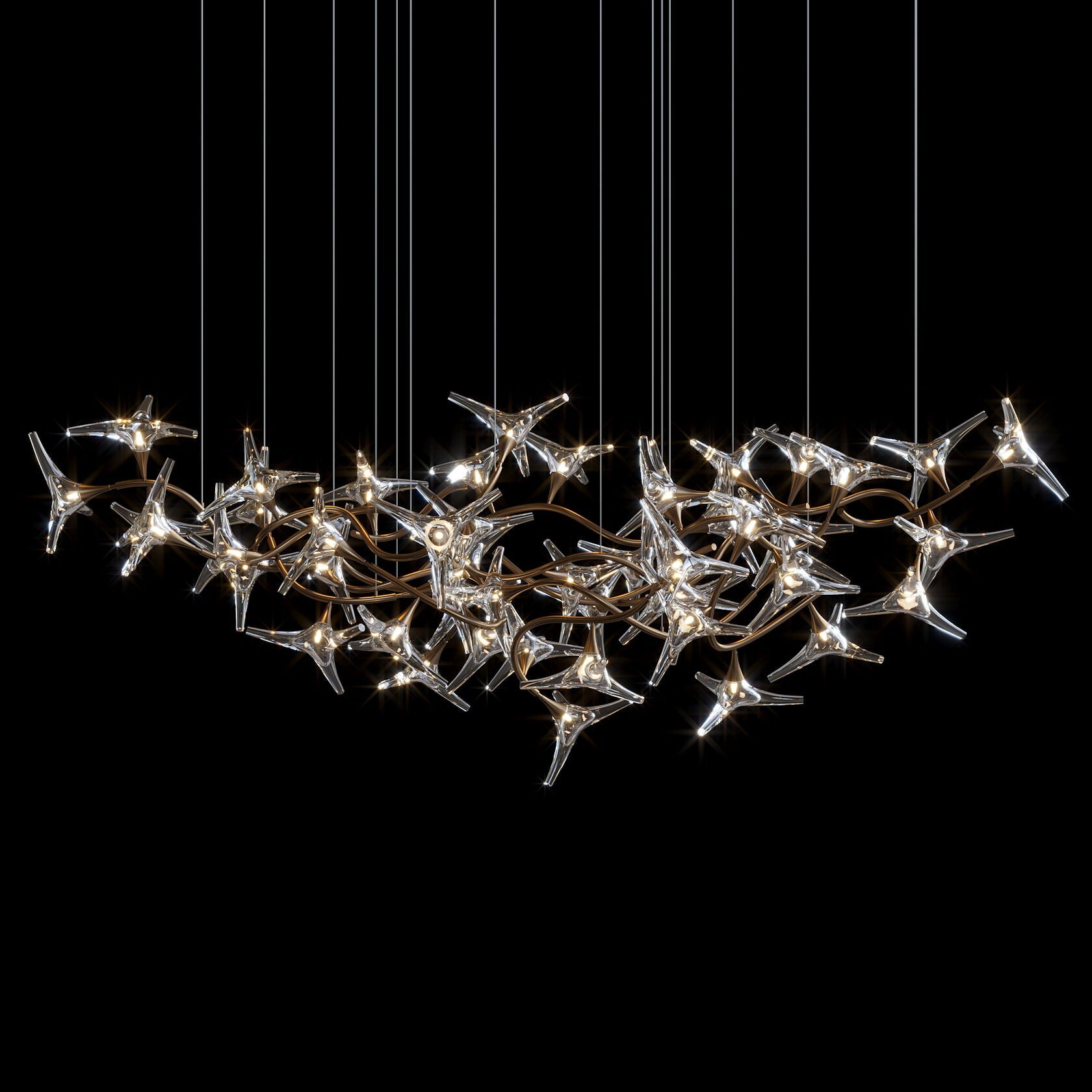 Crystal Star Vine Chandelier