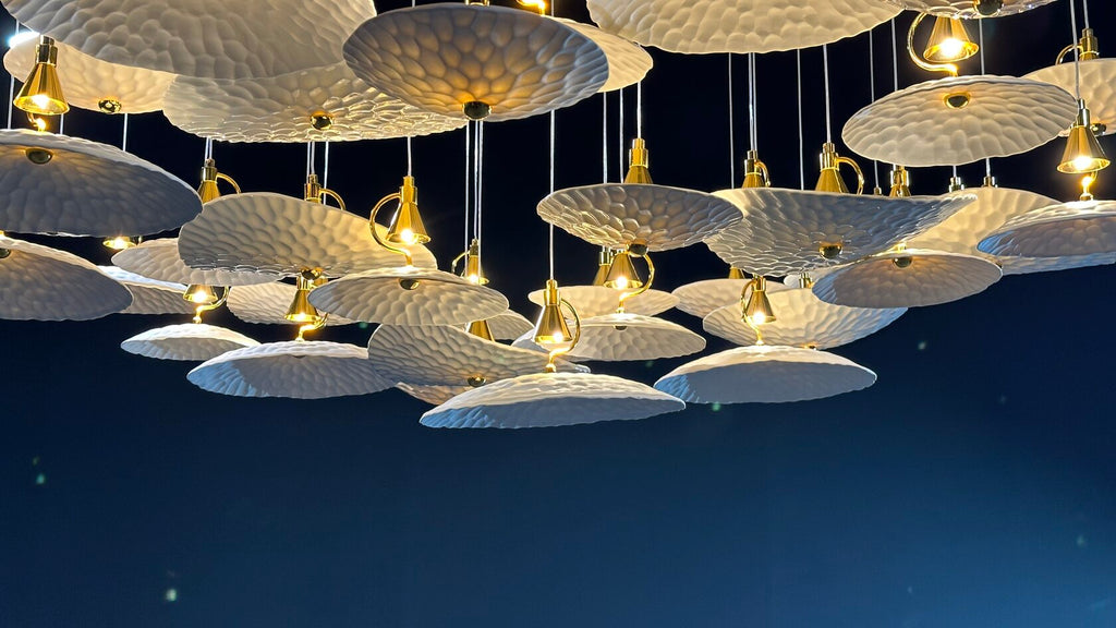 Ivory Pebble Cloud Chandelier