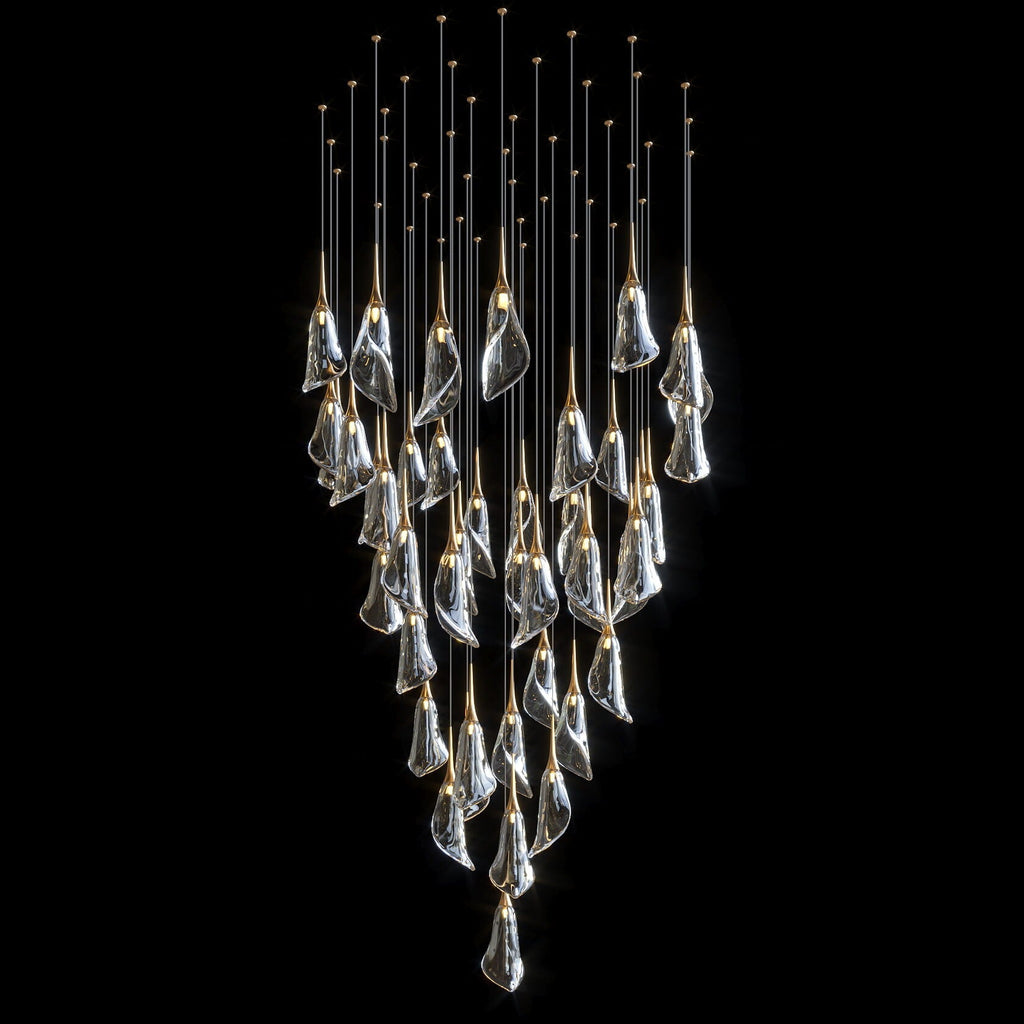 Crystal Petal Drop Chandelier