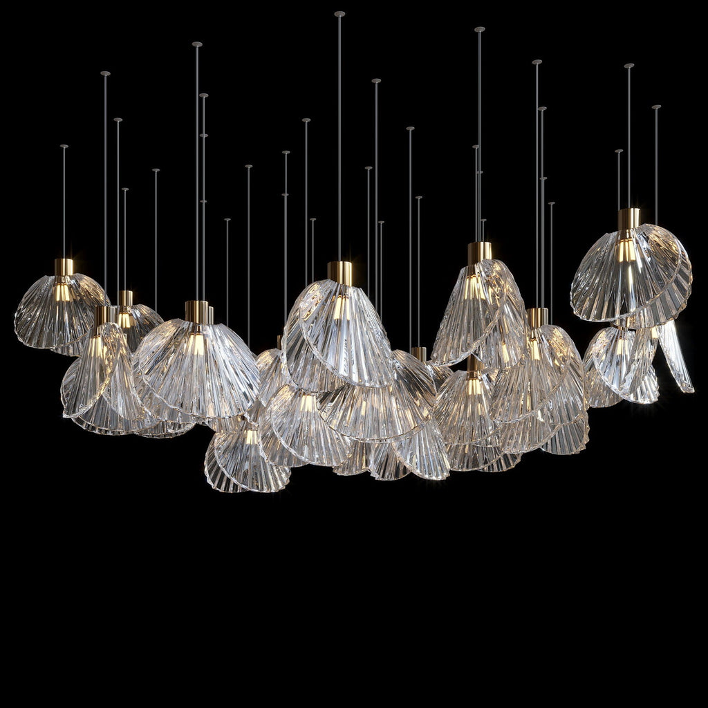 Crystal Shell Cluster Chandelier