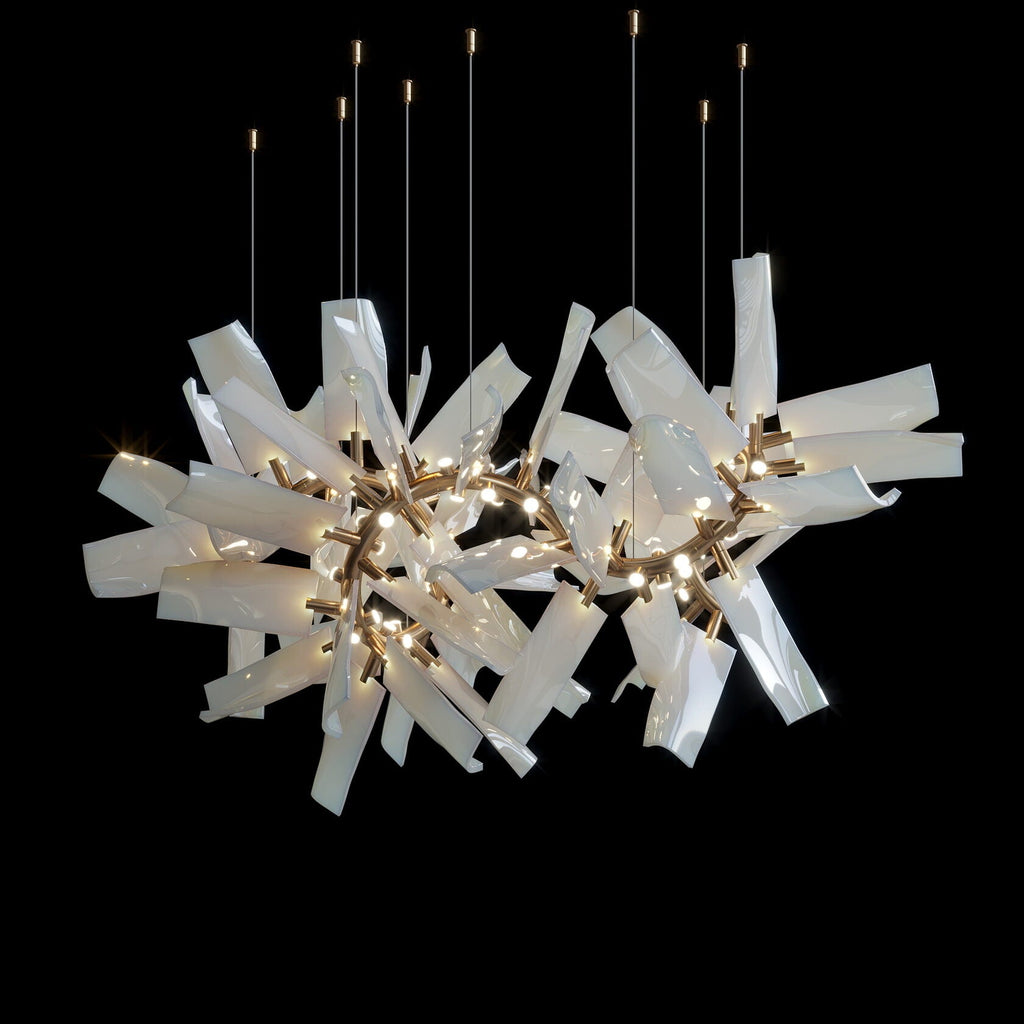 White Porcelain Shard Chandelier
