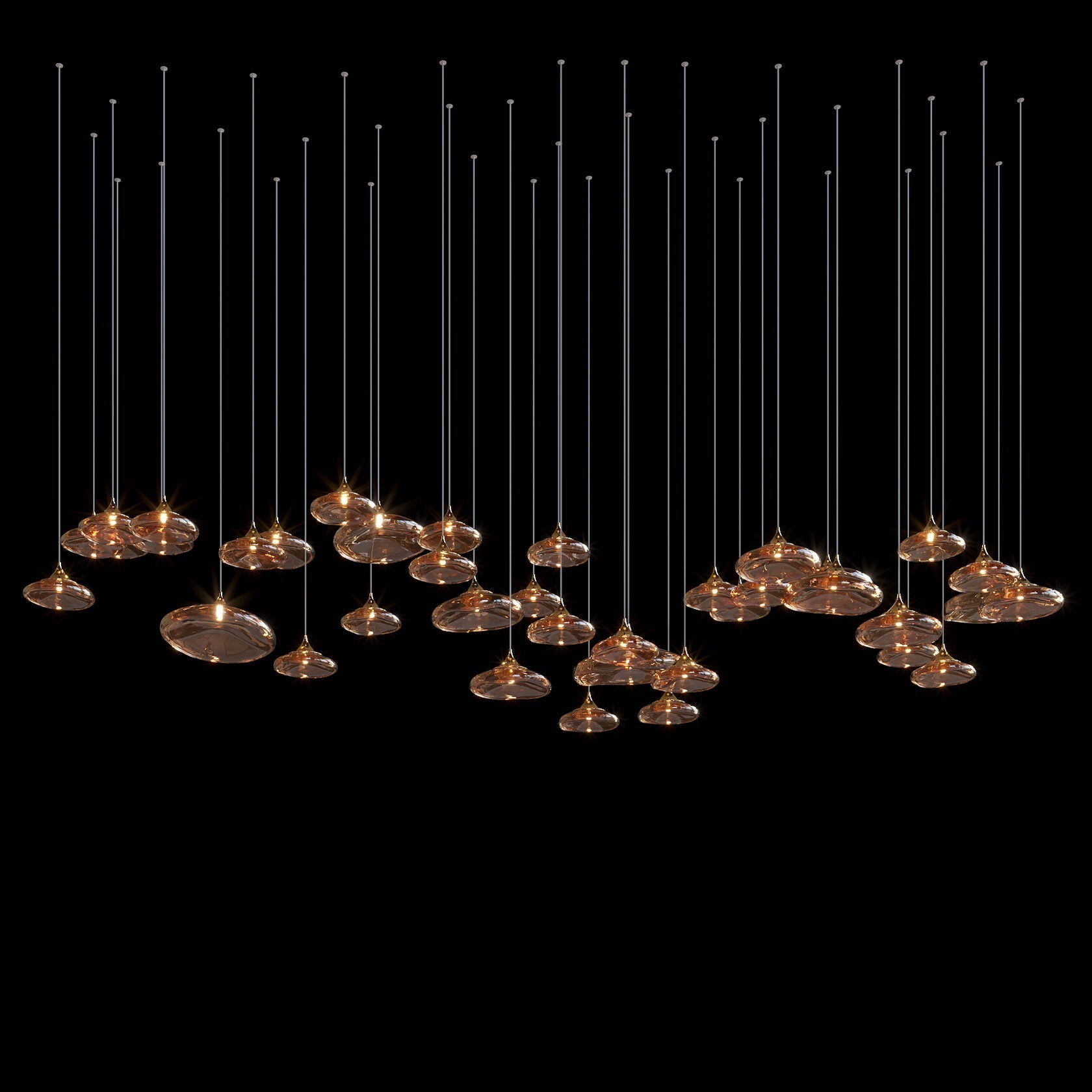 Smoke Saucer Drift Chandelier