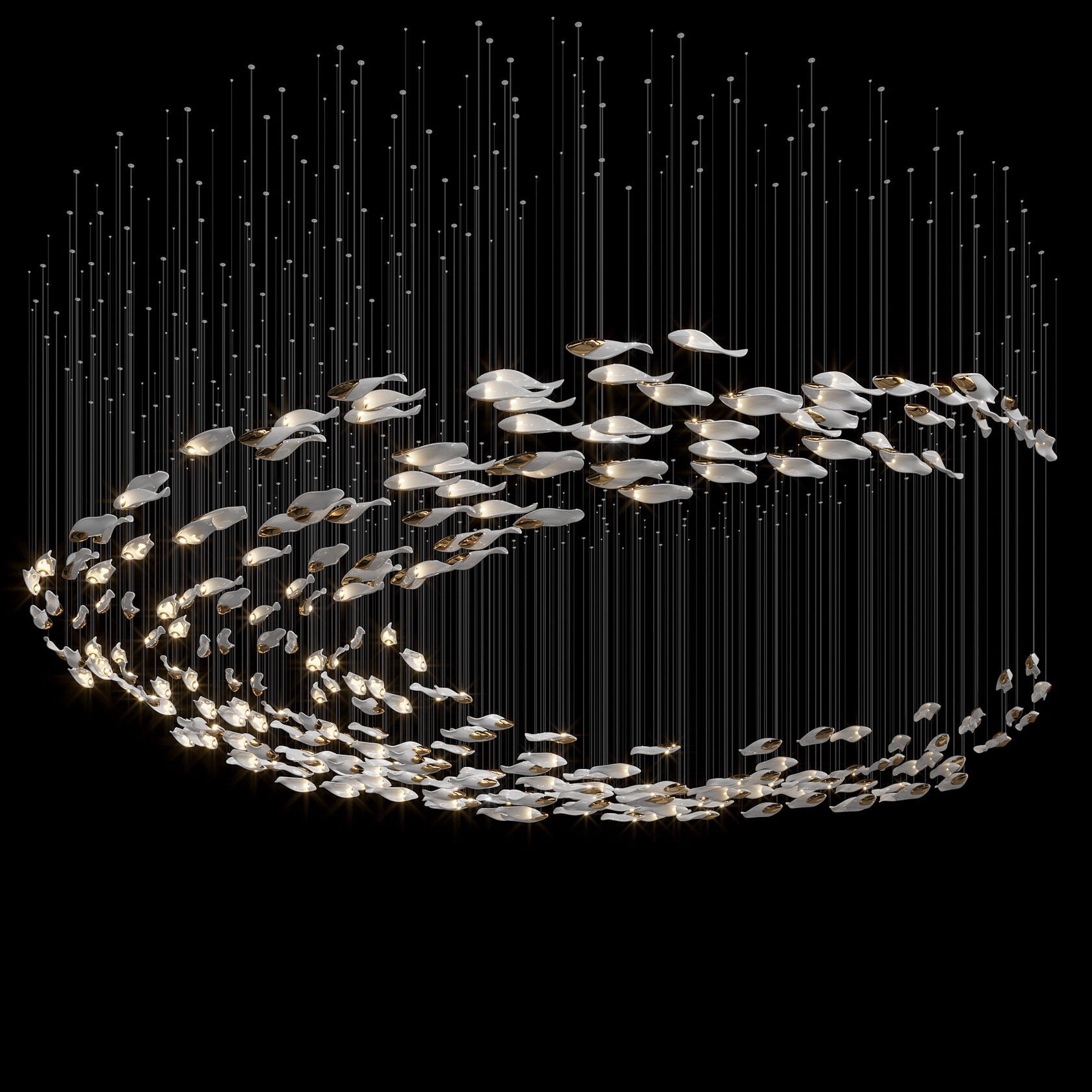 Smoke Glass Current Chandelier