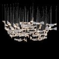 White Ribbon Wave Chandelier