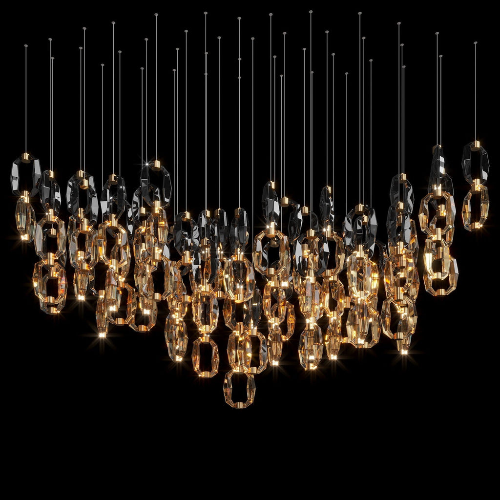 Violet Crystal Link Chandelier