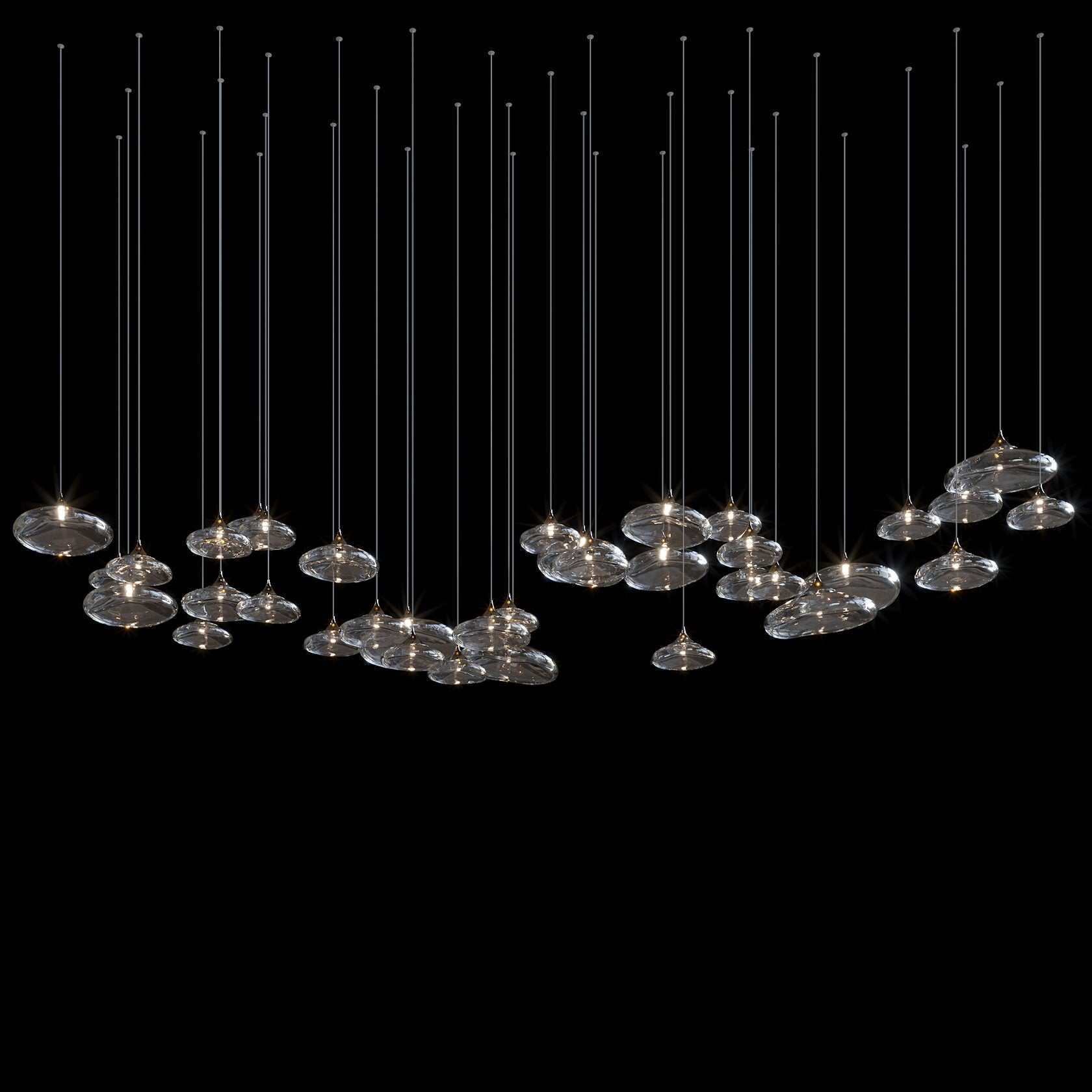 Smoke Saucer Drift Chandelier