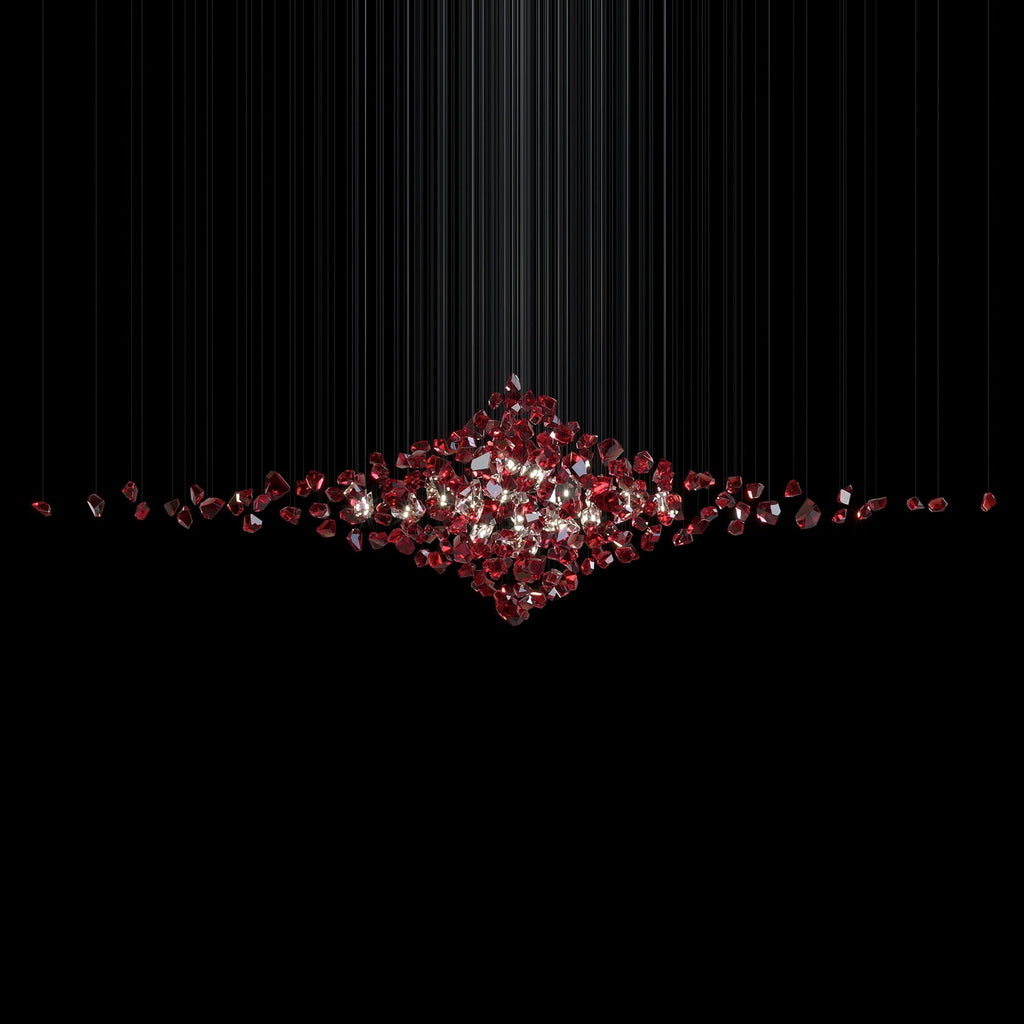 Crimson Crystal Scatter Chandelier