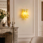 Glass Palmette Transparent Chandelier Murano lighting by Bling Lighting Studio