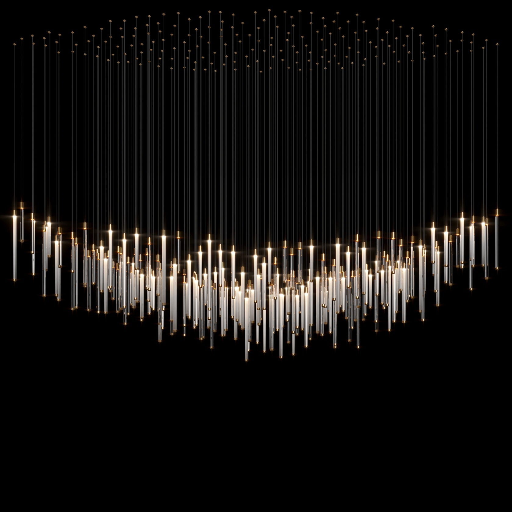 Linear Tube Rain Chandelier