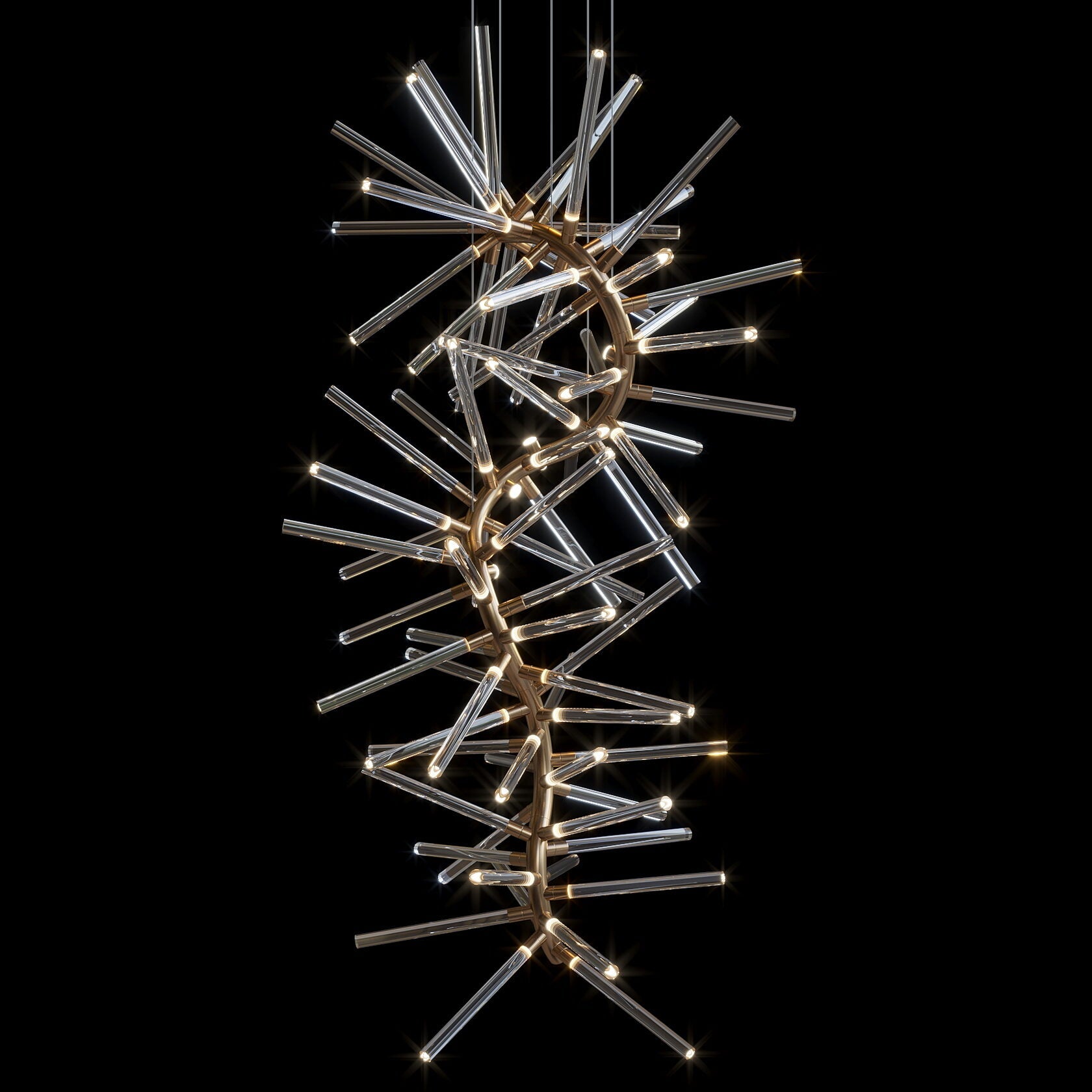 Crystal Starburst Branch Chandelier