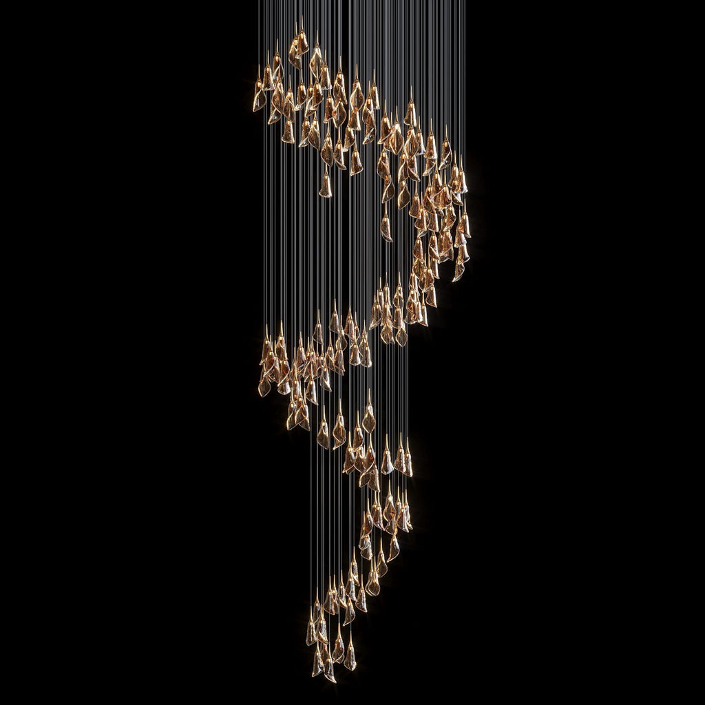 Crystal Petal Drop Chandelier