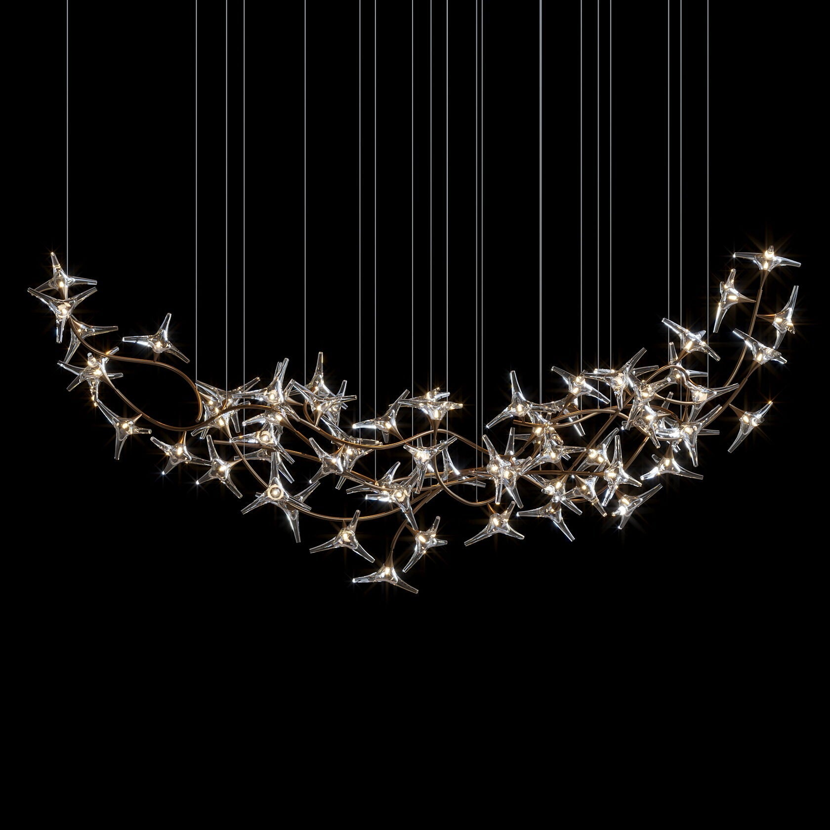 Crystal Star Vine Chandelier