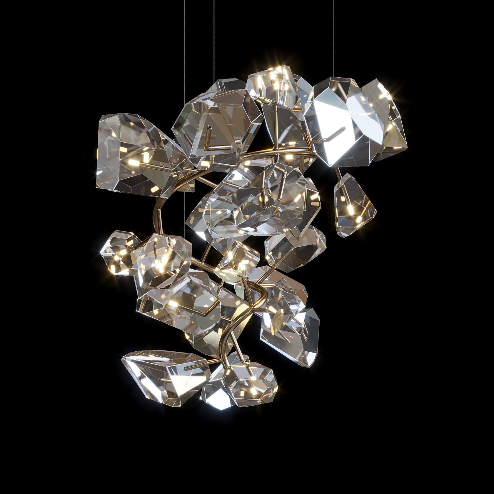 Crystal Gem Cluster Chandelier