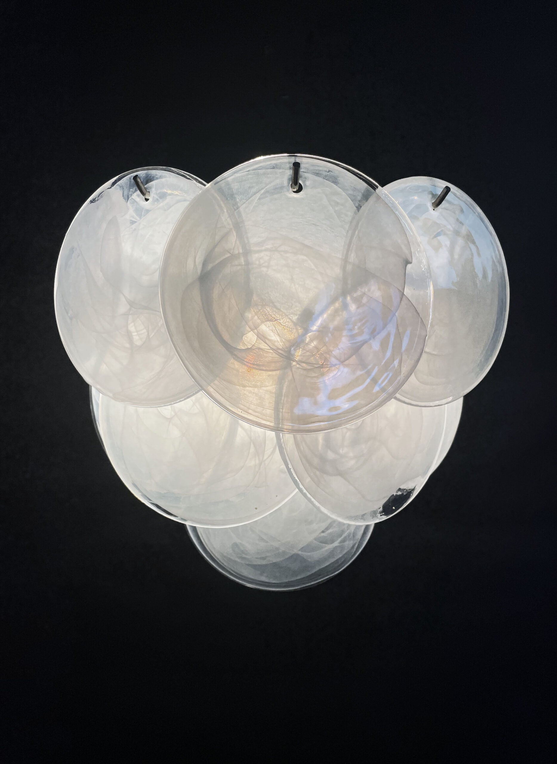 Murano Wall Lamp | 10 Alabaster White Disc Glass | Set of 2