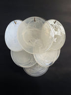 Murano Wall Lamp | 10 Alabaster White Disc Glass | Set of 2